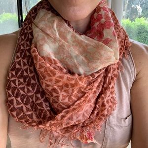 Coral earthy scarf